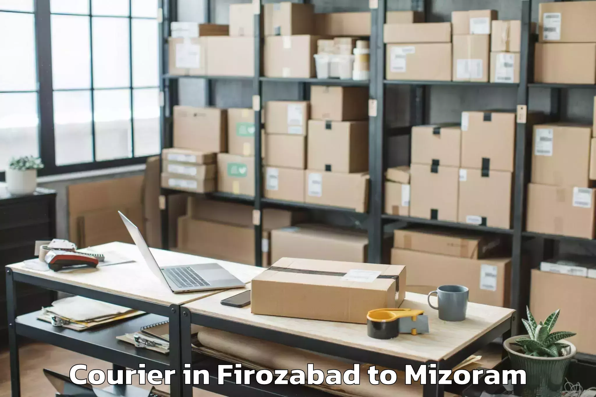 Trusted Firozabad to Khawzawl Courier